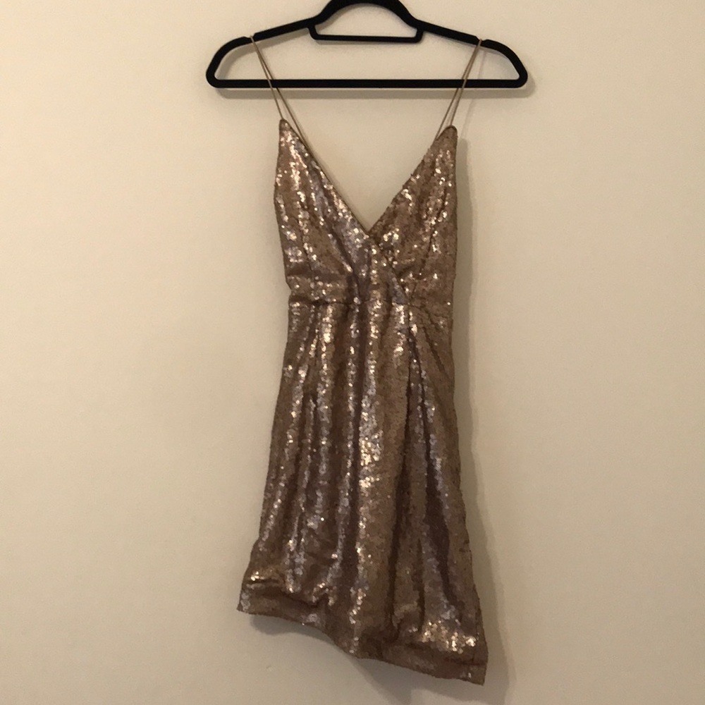 Tobi gold sequined dress